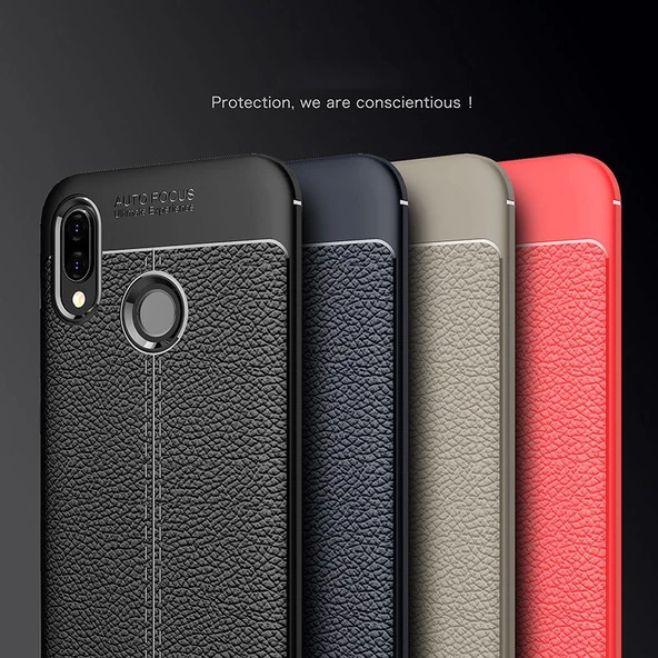 Gpack Samsung Galaxy A20 Kılıf Niss Silikon Deri Görünümlü - Resim 2