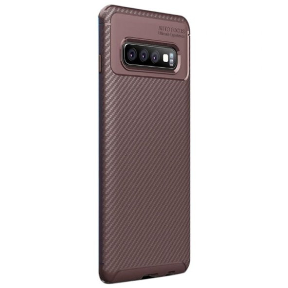 Gpack Samsung Galaxy S10 Plus Kılıf Negro Karbon Dizayn Silikon