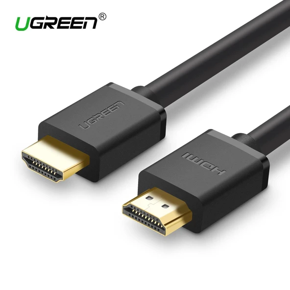 UGREEN 10106 HD104 UHD 4K Yüksek Hızlı Ethernet ve 2.0 HDMI Kablosu Siyah 1metre