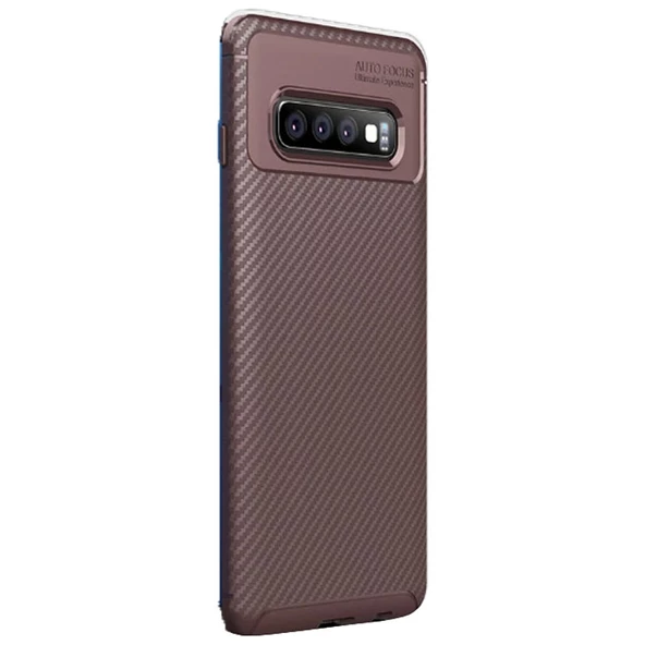 Gpack Samsung Galaxy S10 Kılıf Negro Karbon Dizayn Silikon