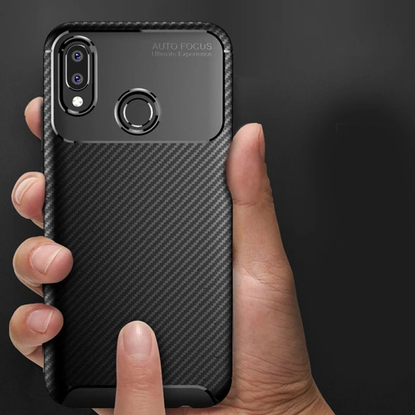 Gpack Samsung Galaxy A30 Kılıf Negro Karbon Dizayn Silikon - Resim 3