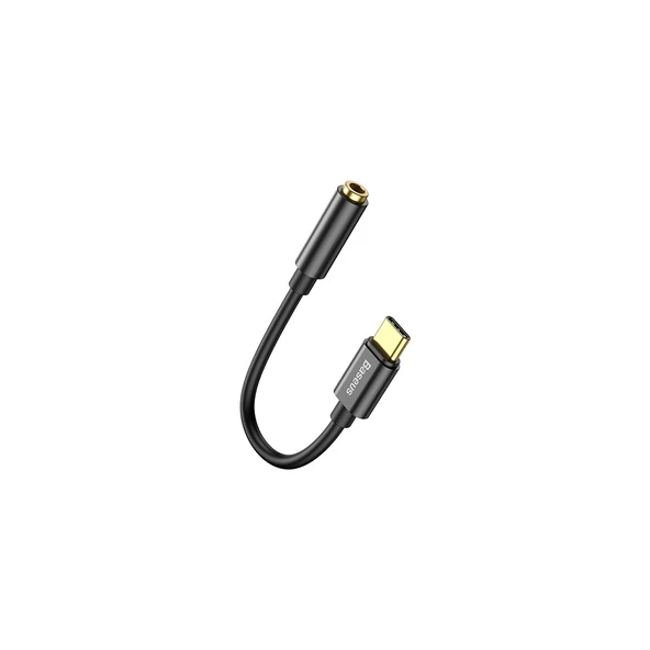 Baseus CATL54-01 L54 Type-C Aux kulaklık Adaptörü 3.5 Jack Ses Kablosu Siyah ürün görseli 1