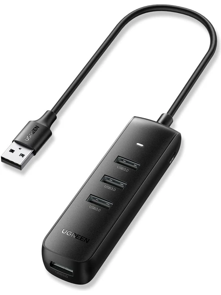 UGREEN 30333 CR125 4 in 1 USB 3.0 SD/TF Kart Okuyucu 5Gbps Hızlı Veri Aktarımı 4 Kart, Tek Okuyucu