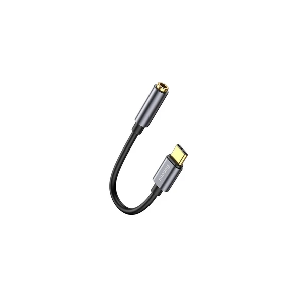 Baseus CATL54-OG L54 Type-C Aux kulaklık Adaptörü 3.5 Jack Ses Kablosu Gri ürün görseli 1