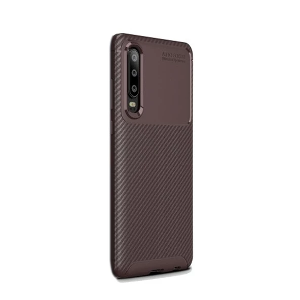 Gpack Huawei P30 Kılıf Negro Karbon Dizayn SilikonNano Glass