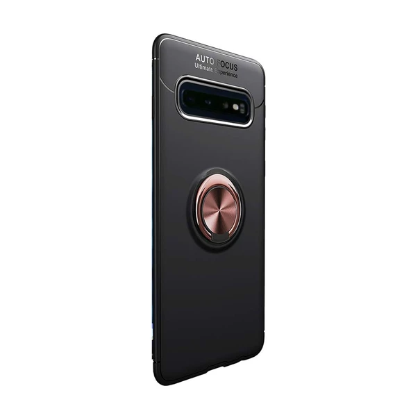 Gpack Samsung Galaxy S10 Kılıf Ravel Yüzüklü MıknatıslıRenkli Cam