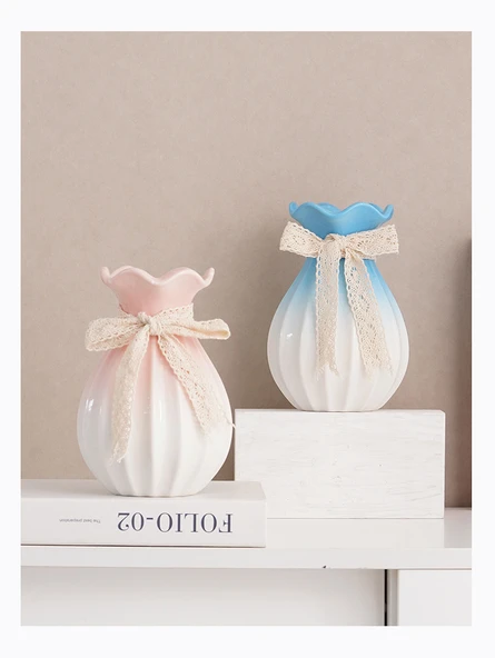 Seramik Vazo - Soft Language Orta Parlak Beyaz - Resim 10