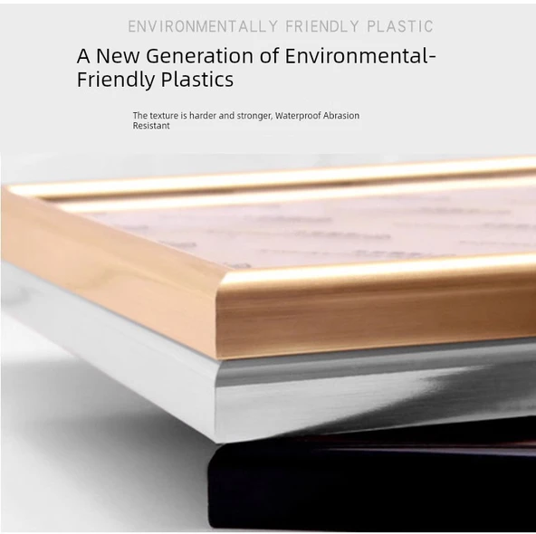 38*26.5CM Tütün Lisans Çerçevesi - Plastik Altın Kenarlı Çerçeve - 4
