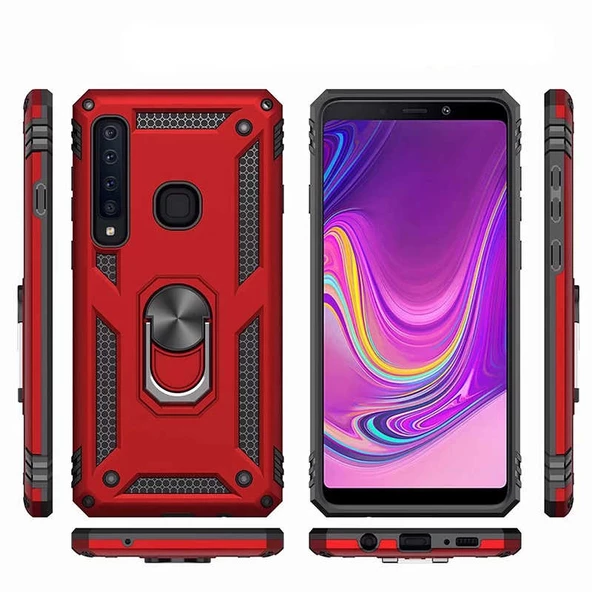 Gpack Samsung Galaxy J4 Plus Kılıf Vega Standlı Yüzüklü Mıknatıslı - 3