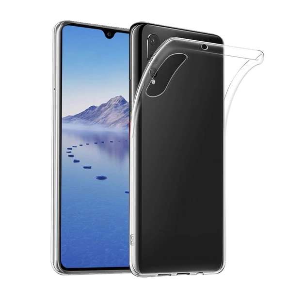 Gpack Huawei P30 Kılıf Süper Silikon Yumuşak KorumaNano Glass