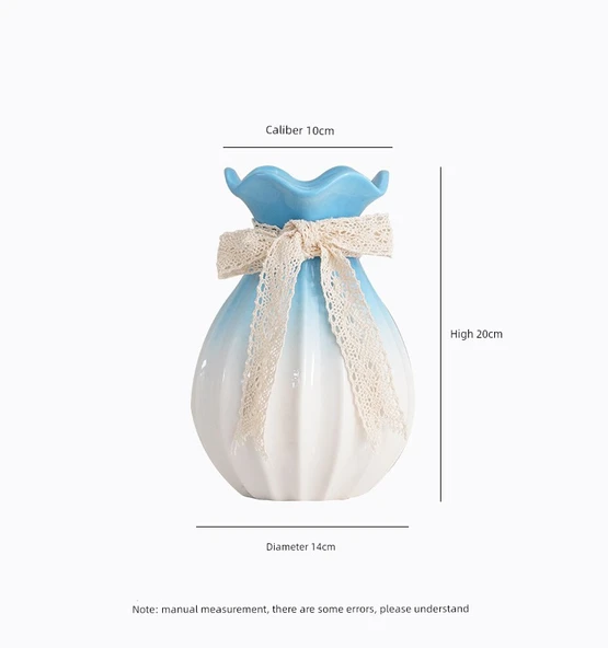 Seramik Vazo - Soft Language Orta Parlak Beyaz - Resim 8