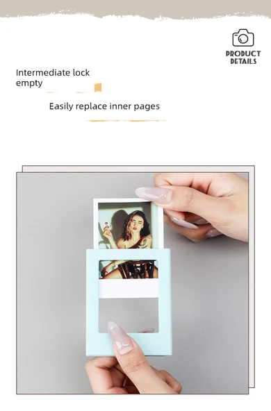 3 İnç Polaroid Mini Fotoğraf Çerçevesi - Deniz Mavisi - 9