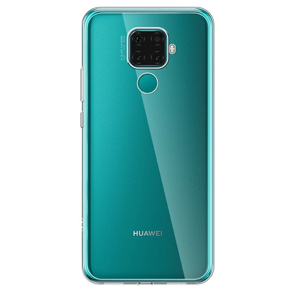 Gpack Huawei Mate 30 Lite Kılıf Süper Silikon Yumuşak Arka KorumaNano Glass