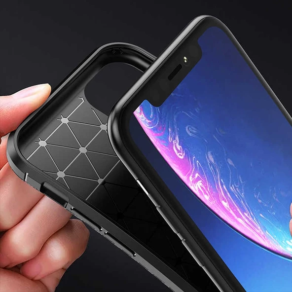 Gpack Apple iPhone 11 Kılıf Negro Karbon Dizayn Silikon - Resim 3