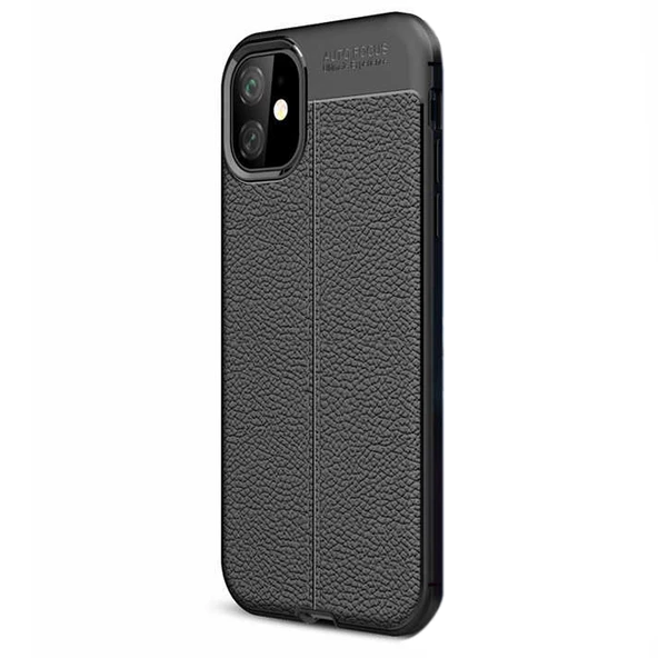 Gpack Apple iPhone 11 Pro Kılıf Niss Silikon Deri Görünümlü - 4