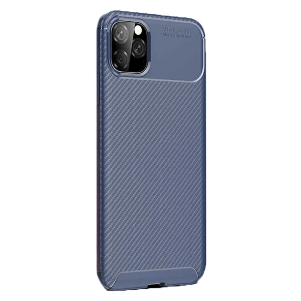 Gpack Apple iPhone 11 Pro Max Kılıf Negro Karbon Dizayn Silikon - 3