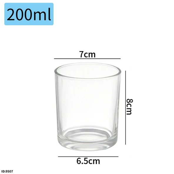 Şeffaf Cam Mumluk Aromaterapi Kabı - 200ml2 (Model 9507)