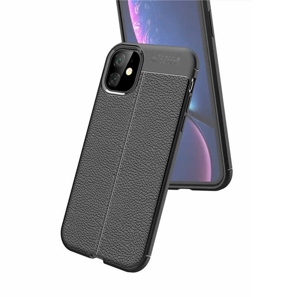 Gpack Apple iPhone 11 Pro Kılıf Niss Silikon Deri Görünümlü - 2