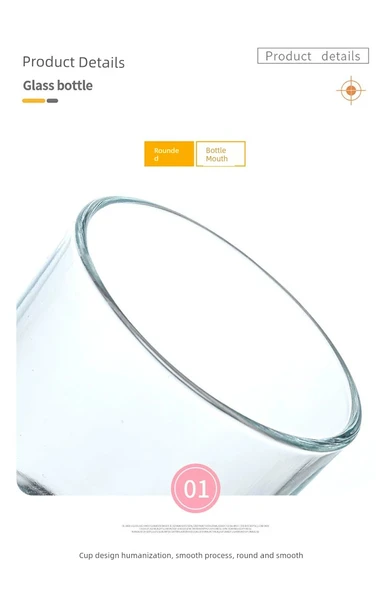 Şeffaf Cam Mumluk Aromaterapi Kabı - 100ml (Model 104) - 11
