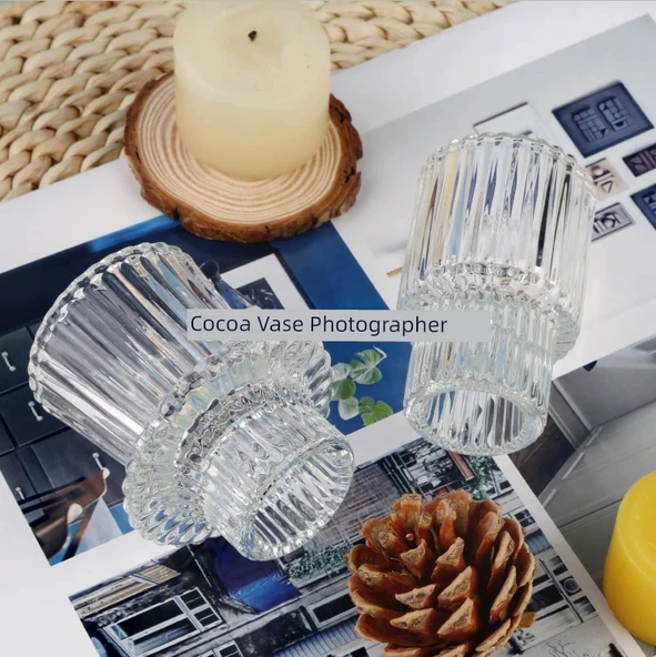 Kristal Cam Mumluk - Geniş Ağızlı - 12