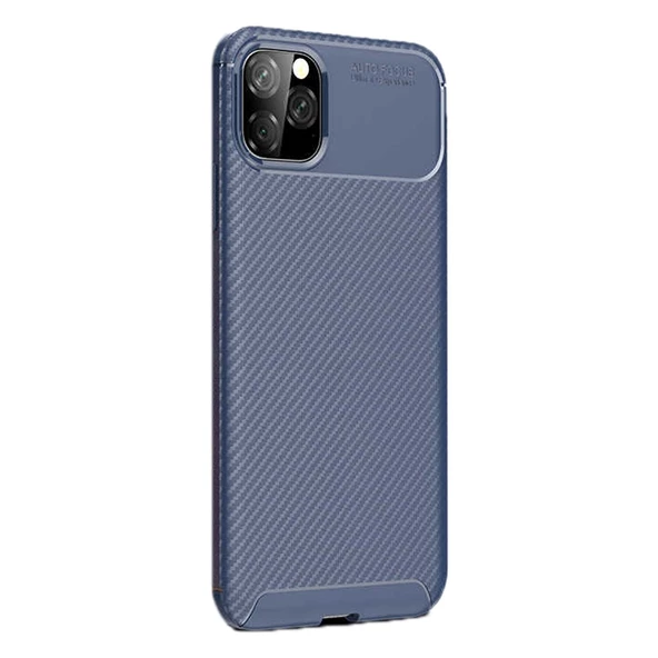Gpack Apple iPhone 11 Pro Kılıf Negro Karbon Dizayn SilikonNano Glass - 4
