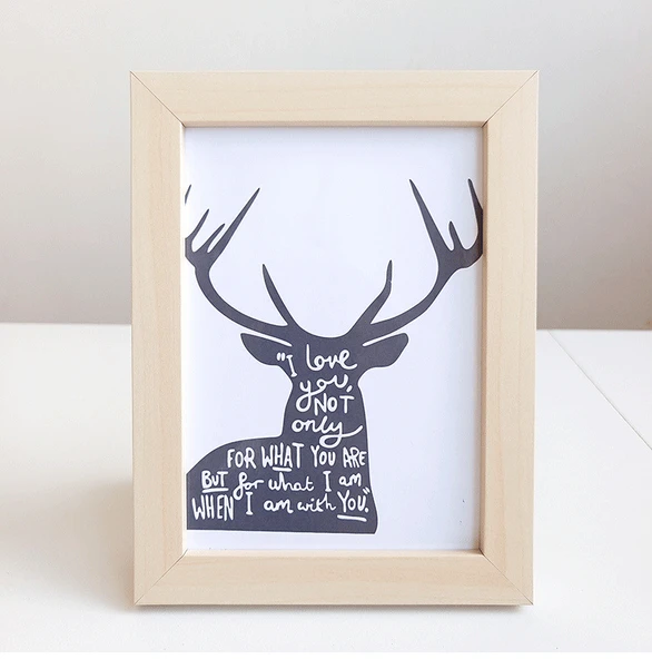 Minimalist Ahşap Fotoğraf Çerçevesi - 6 inç (10.2x15.2cm) - Ahşap Desenli