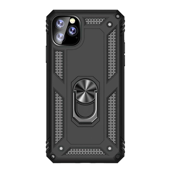Gpack Apple iPhone 11 Pro Kılıf Vega Standlı Yüzüklü MıknatıslıNano Glass - 7