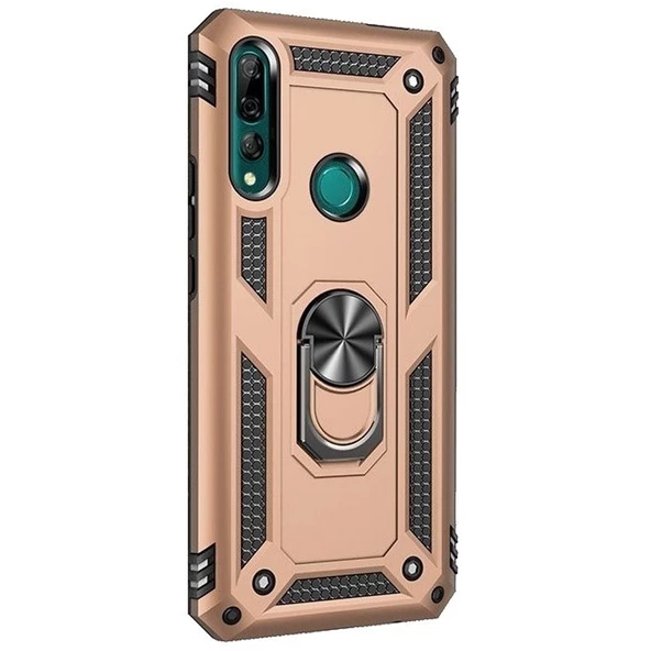 Gpack Huawei Y9 Prime 2019 Kılıf Vega Standlı Yüzüklü Mıknatıslı