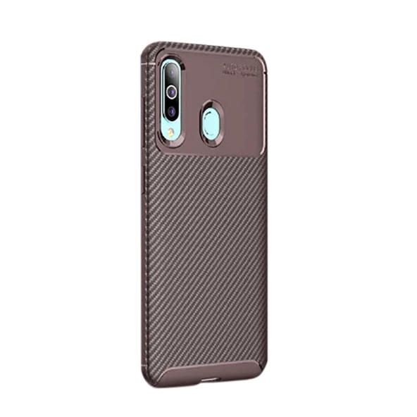 Gpack Samsung Galaxy A20s Kılıf Negro Karbon Dizayn Silikon