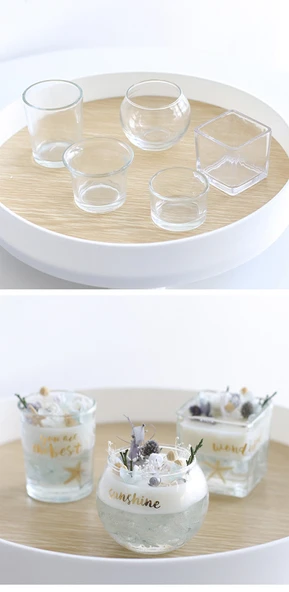 DIY Aromaterapi Cam Mumluk - Kar Dağı Bardak + Mini Şeffaf Bardak - 12