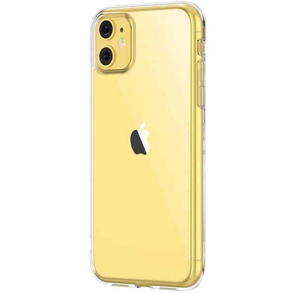 Gpack Apple iPhone 11 Kılıf Süper Silikon Yumuşak Arka KorumaNano Glass