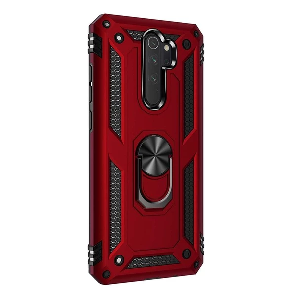Gpack Xiaomi Redmi Note 8 Pro Kılıf Vega Standlı Yüzüklü MıknatıslıNano Glass - 5