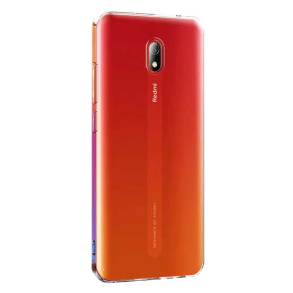 Gpack Xiaomi Redmi 8a Kılıf Süper Silikon Yumuşak Arka KorumaNano Glass