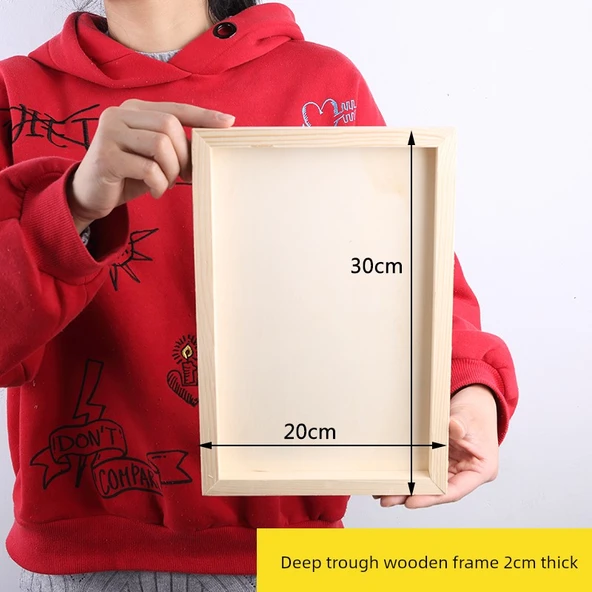 DIY Ahşap Resim Çerçevesi - Derin Oyuklu 30*20cm