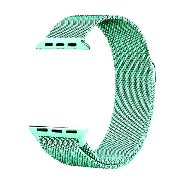 Gpack Apple Watch 44 mm Kılıf Metal Kayış Kordon Hasır - 9