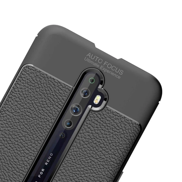 Gpack Oppo Reno 2z Kılıf Niss Silikon Deri GörünümlüNano Glass - Resim 3