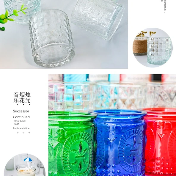Aromaterapi Mum Bardağı - Özel Plastik Balmumu Kabı - 12