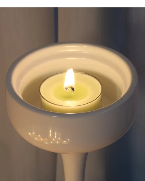 DIY Mum Tea Işığı Bardak Kabı - Beş Köşeli Yıldız Şeffaf - 11