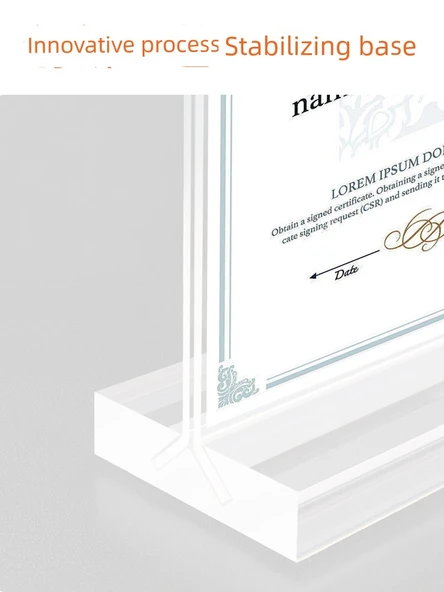 Akrilik Şeffaf A5 Siyah Tabanlı (Yatay) - Resim 6