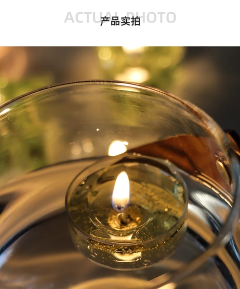 DIY Mum Tea Işığı Bardak Kabı - Beş Köşeli Yıldız Şeffaf - 9