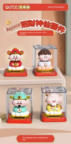 Güneş Enerjili Sallanan Oyuncak - 12cm Yumurta [4'lü Tam Set] - 7