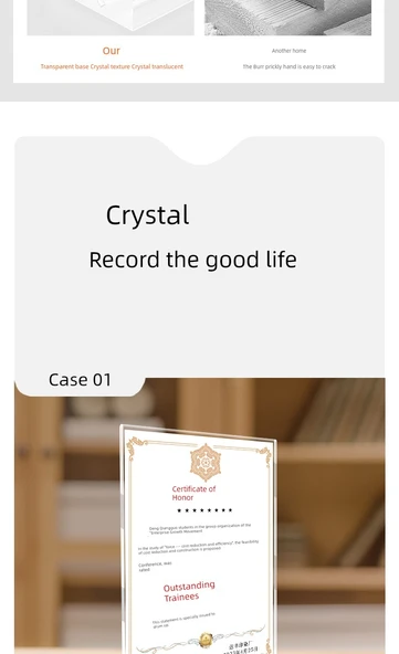 Akrilik Şeffaf A5 Siyah Tabanlı (Yatay) - Resim 10