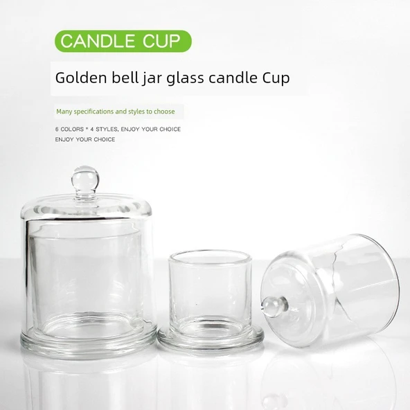 DIY Aromaterapi Mum Kristal Difüzör Cam Bardak - Altın Çan Reçel Mini 120ml - 2