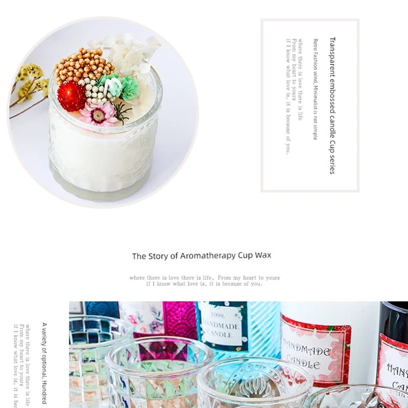 Aromaterapi Mum Bardağı - Özel Plastik Balmumu Kabı - 8