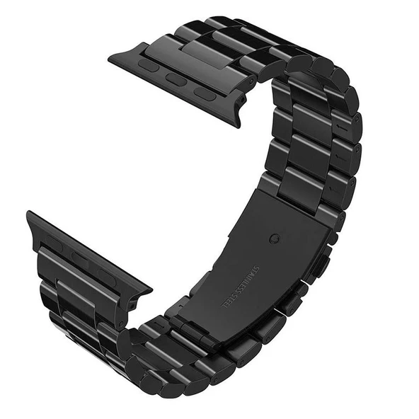 Gpack Apple Watch 44 mm Kılıf Metal Sıralı Kordon - 5