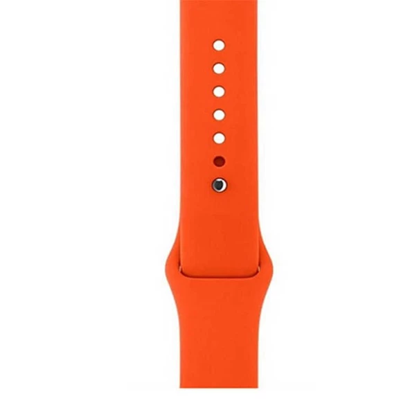 Gpack Apple Watch 44mm Kılıf Silikon Kordon Düz Renkli KRD 11 - 8