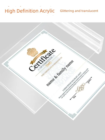 Akrilik Şeffaf A5 Siyah Tabanlı (Yatay) - Resim 5