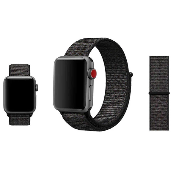 Gpack Apple Watch 44mm Kılıf Kumaş CırtCırt Kordon Velcro - 2