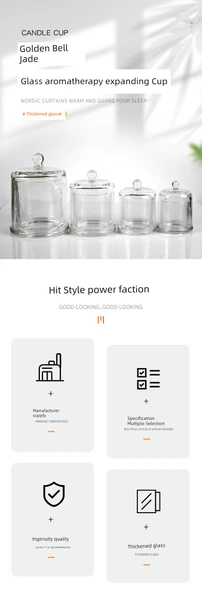 DIY Aromaterapi Mum Kristal Difüzör Cam Bardak - Altın Çan Reçel Mini 120ml - 7