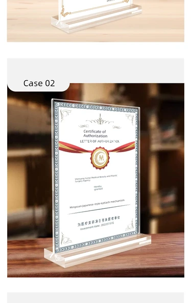 Akrilik Şeffaf A5 Siyah Tabanlı (Yatay) - Resim 11